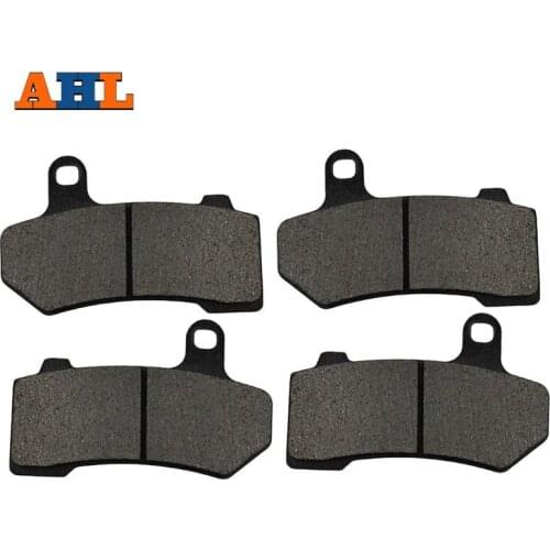 2 Pairs Motorcycle Brake Pads for VRSCAW V-Rod 2007-2009/ VRSCF V Rod Muscle 2008-2014 Black Brake Disc Pad