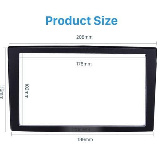 Harfey 2 din Car Radio Frame Trim kit For 1999 2000 2001-2004 Mazda Premacy Dash Player Auto Mount Installation Surround