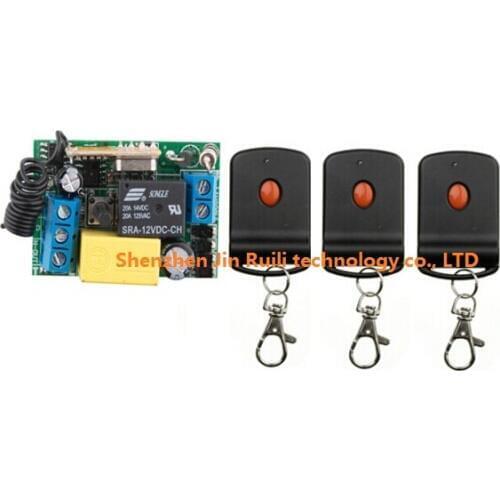 Wireless remote control switch RF AC 220 V 10 A 1channel 3 X Transmitter + 1 X Receiver for Light Lamp LED Bulb