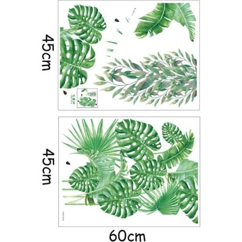 Hawaii Party Decor Turtle Leaf Wall Sticker for Home Tropic Forest Theme Decor Jungle Safari Birthday Decor