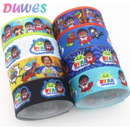 DUWES 50yards RYAN Printed Grosgrain Ribbon Accessory Hairbow Headwear Decoration DIY Wholesale OEM D1286