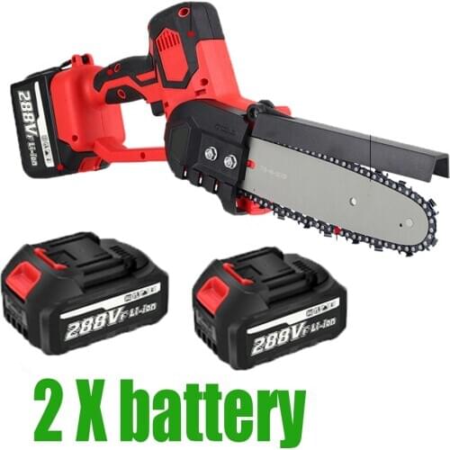 Rechargeable Cordless Electric Chain Saw Household Mini One-hand Electric Saw Garden Logging Portable Electric Pruning Saw