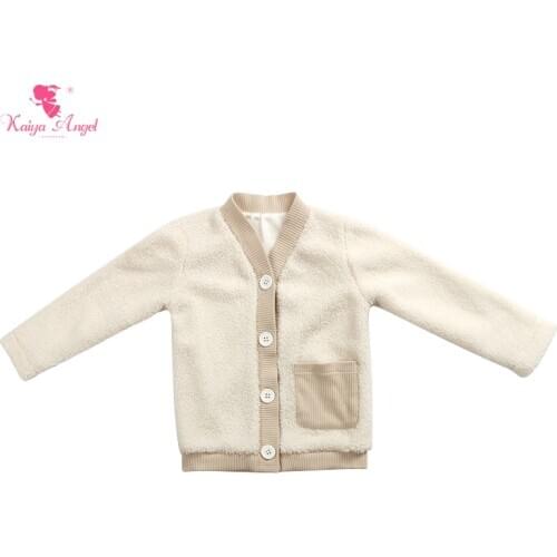 Kaiya Angle Toddler Newborn Baby Grl Clothes Winter Outwear Cotton Coat Cardigan Single Breasted Jacket For Girls Boys Top 2020