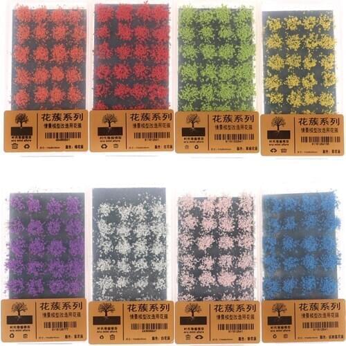 28Pcs Resin DIY Model Building Kits Artificial Grass Flower Petal Garden Lawn Micro Landscape Decor Accessories