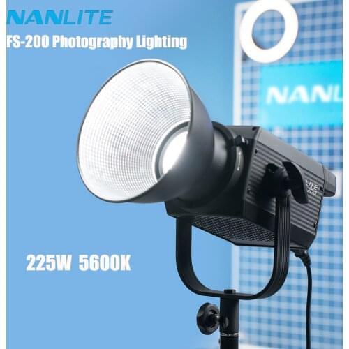 Nanguang Nanlite FS-200 LED Professional Photography Lighting 225W 5600K Outdoor Monolight COB Strobe Lighting FS200 Strobe Lamp