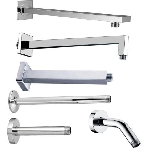 Wall Mounted & Ceiling Mounted Shower Arm Stainless Steel Material Chromed Bathroom Shower Accessories 7 Choice Free Shipping
