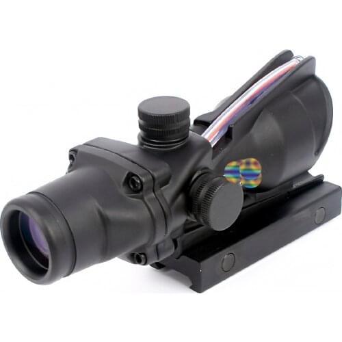 ACOG 4X32 Real Fiber Optics Red Dot Illuminated Etched Reticle Tactical Optical Sight For Hunting Riflescope