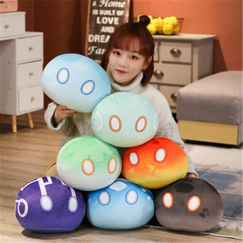 10-40cm Genshin Original God Plush Baby Toys 2021 Cartoon Kawaii Cute Soft Genshin Slime Pillow Cushion Plush Doll Toys For Gift