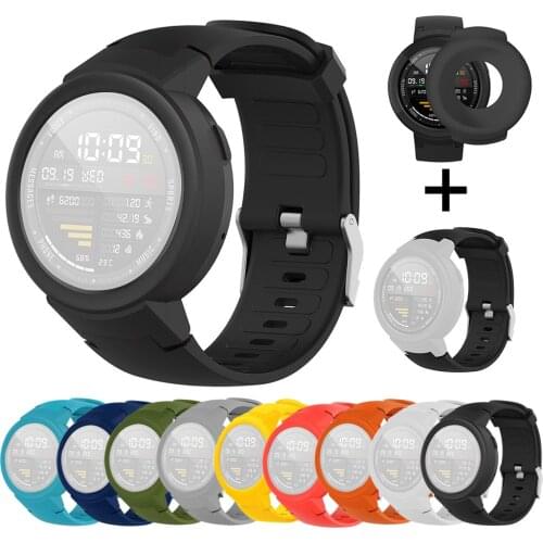 Strap For Huami Amazfit Verge Youth Watch With TPU Protect Case Replacement Bracelet Strap Accessories Soft Silicone Watch Band