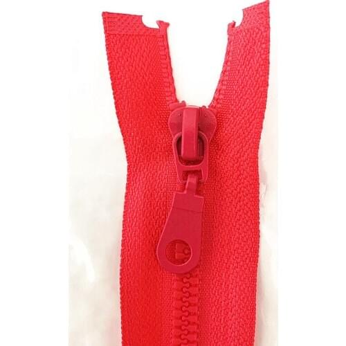 2pcs, 5 # 25cm (10inch) Rose Detachable Rubber Zipper with Open End Automatic Eco Lock Plastic Zipper for Sewing Suit