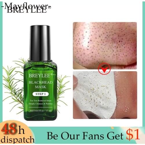Nose Blackhead Remover Serum Oil-Control Black Peeling Face Sheet Mask Shrink Pore Acne Treatment Moisturizing Tea TreeSkin Care