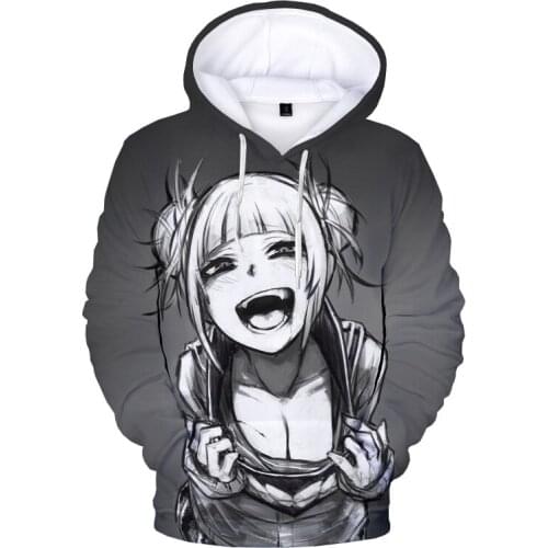 High Street Anime Himiko Toga 3D Printed Hoodie Sweatshirts Men Women Fashion Casual Pullover My Hero Academia Harajuku Hoodies