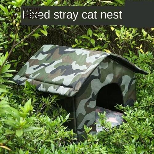 Outdoor Cat House Stray Cat - Cat House Pet Cat Litter In Winter To Keep Warm Simple Rainproof Outdoor Waterproof Dog VOW Pets