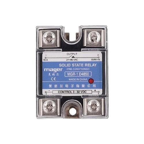 Smart home relay power accessories SSR 50A Single Phase Solid State Relay DC Control AC MGR-1 D4850 Load voltage 24-480V