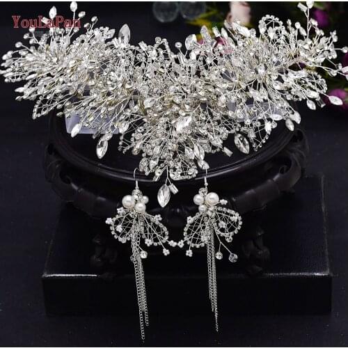 YouLaPan HP372 Bridal Jewelry Sets Tiara Bridal Ladies Crown Set Bridal Hair Accessories Crystal Crown Bridal Crown Flower Girl