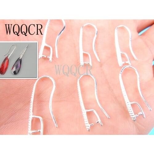 Wholesale 100Pcs Lot DIY Making Jewelry Earring Findings 925 Silver colorEar Hook Earwires Accessory For Crystal Women Gift