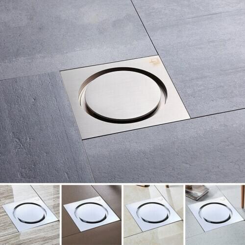 10x10cm Floor Drain Brass Brass Square Bathroom Shower Waste Filter Toilet Balcony Water Anti-odor Drainage Floor Drain