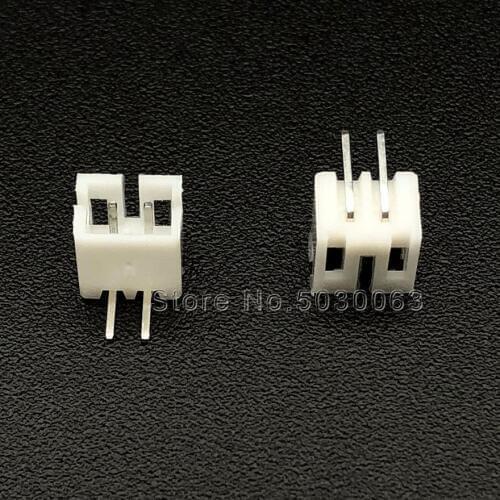 120pcs/lot PH2.0 Right Angle pin Header 2p 2pin PH-2AW PH 2.0mm pitch 90 degree bending needle PCB JST Car male wire Connectors