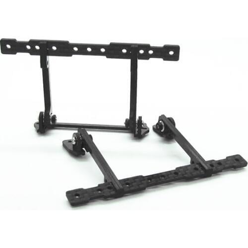 2 Sets MS Inner Suspension Front Lantern Carbon Fiber Damper Hanger Set Lifting for Tamiya Mini 4WD Car Model