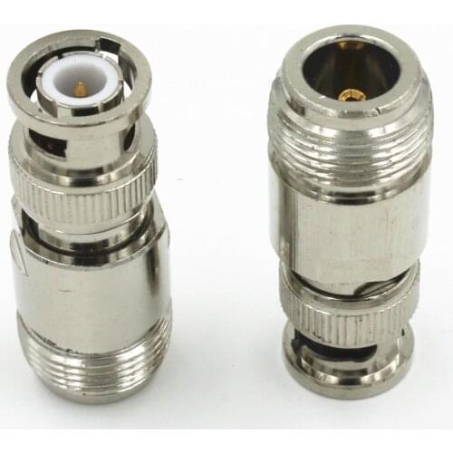2PCS N Female Jack to BNC Male Plug RF Coaxial Adapter Connector