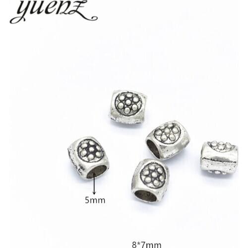YuenZ 25pcs Vintage Round Bead Charms big hole Beads European pendant fit for necklace bracelet DIY pendants 8*7mm R23