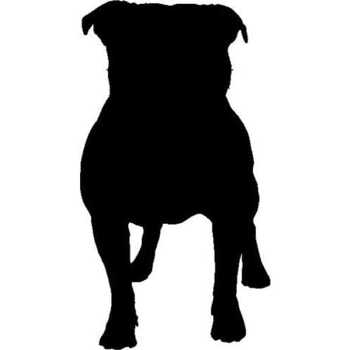 8.1*15CM Staffordshire Bull Terrier Dog Lovely Animal Car Sticker Funny Window Glass Decorative Decals