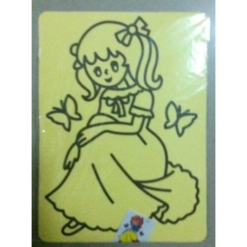 Fashion Coloured Sand art painting kits for children back to school toys 50pcs/lot