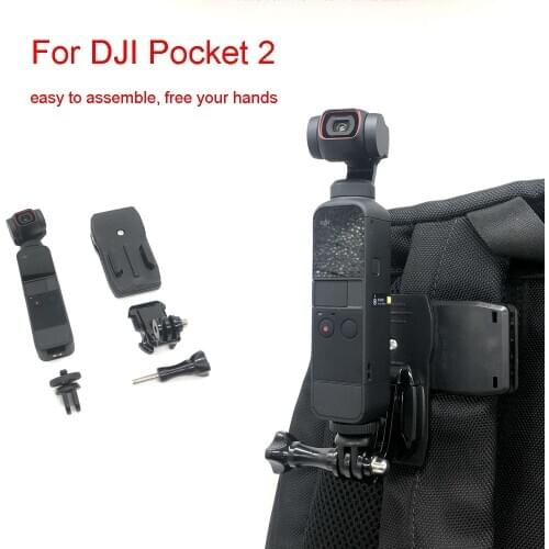 Backpack Holder Mount Clip Stand bracket Adapter Stabilizer For dji pocket 2 Handheld Aerial gimbal Camera pocket2 Accessories