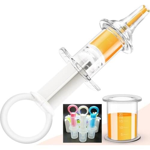 Baby Kids Smart Medicine Dispenser Needle Feeder Squeeze Medicine Dropper Dispenser Pacifier Feeding Utensils