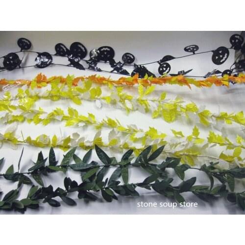 Artificial Plant PVC Leaves Flowers Strip Garland Craft Accessories Party Festive Home Decor Diy Materials 7.5 Meters