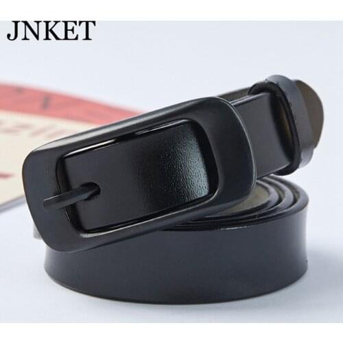 JNKET New Fashion Womens Cowhide Belt Pin Buckle Waist Belt Leisure Waist Strap Waistband Jeans Cinturon