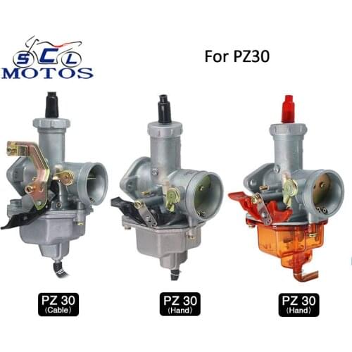 Sclmotos- Motorcycle Carburetor Keihi PZ30 Carb 30mm Carburetor For Honda CG200 200cc 250CC Cable Choke Dirt Bike ATV Quad Race