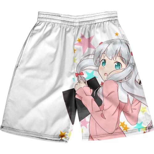 Izumi Sagiri Eromanga Sensei 3D Print Summer Holiday Women/Men Elastic Waist Streetwear Shorts Kawaii Beach Shorts pants