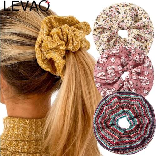 Levao Large Diameter 20cm Scrunchies For Women Elastic Hair Band Ponytail Holder Hair Tie Rope 2021 Girls New Hair Accessories
