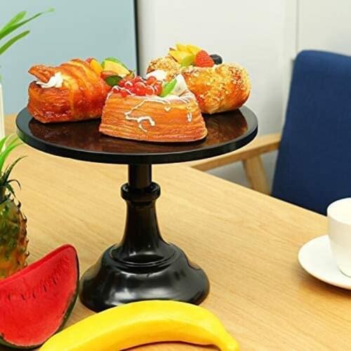 Metal Iron Cake Stand Round Pedestal Dessert Holder Cupcake Display Rack Bakeware for Birthday Wedding Party