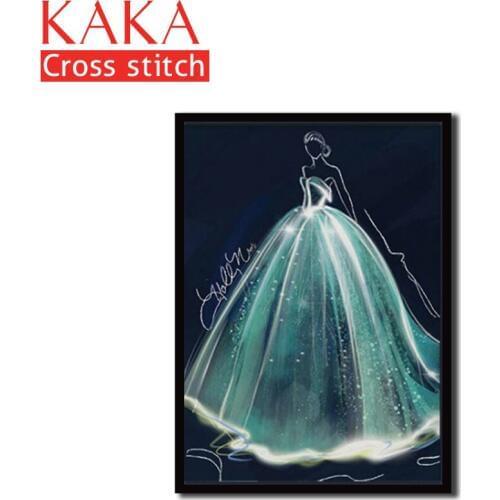 Cross stitch kits,Embroidery needlework sets with printed pattern,11CT-canvas for Home Decor Painting,DMC portrait Full CKP0011