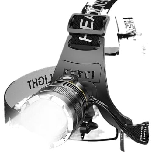 Zoom headlight glare rechargeable induction bright night fishing lamp fishing head-mounted flashlight hernia Long