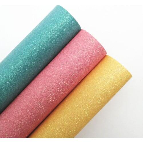 Neon Fine Glitter Vinyl Fabric Synthetic Leather Faux Vinil Leather Sheets for Bows Shoes Earrings DIY A4 SIZE T565B