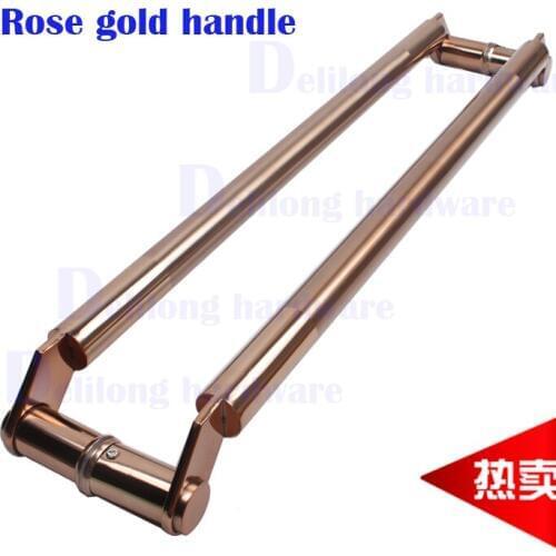 Office Steel door, wooden door, glass door big handle 1200mm rose gold color