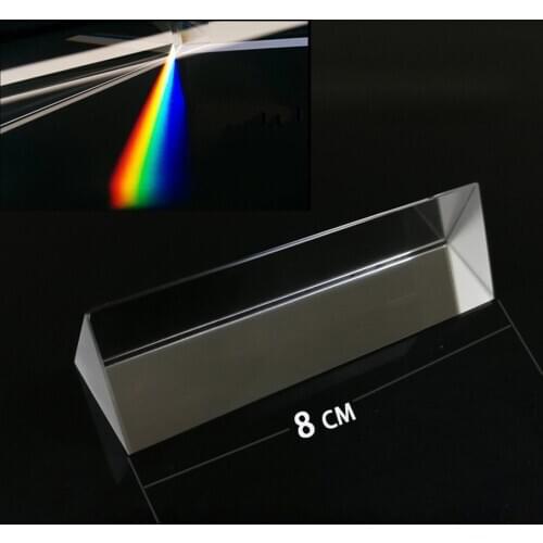 Optical Glass Triangular Prism Lens Small Experimental Equipment Mitsubishi Rainbow Refractor Photography Mirror
