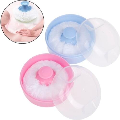 Portable Powder Puff Box Body Baby Face Talcum Sponge Infant Puff Box Container Case Also for Children or adult In Summer