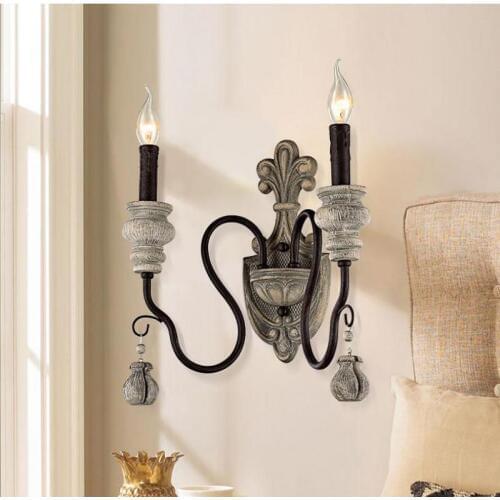 Primitive Walkway Resin Wall Lamps Porch light Retro Balcony Entrance Wall Fixtures Restaurant Bedside sconce led Mirror Lights