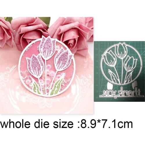 Craft dies Flower Wreath Metal Cutting Dies Embossing Die Cuts Scrapbook dies Paper Craft Knife Mould Blade Punch Stencils dies
