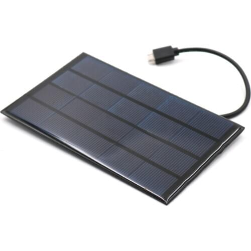Micro USB Android Solar Panel 2W 5V Solar Cells Charger Pane Fast DIY Outdoor Battery Polysilicon Portable Travel Tablet
