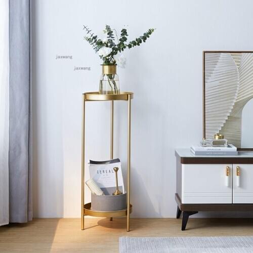 Modern Simple Balcony Hallway Hotel Flower Stands Small Apartment Living Room Plant Shelf Household Furniture Round Flower Racks