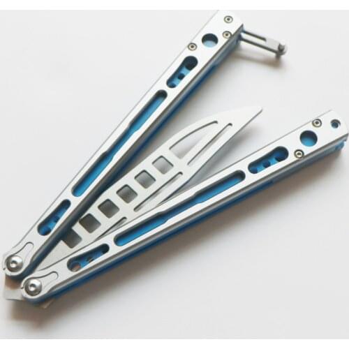 2 Colors Theone Chimera Butterfly Trainer Knife D2 Blade Sandwich Handle Jilt Knife Free-swinging Survival Tool Tactical Knives