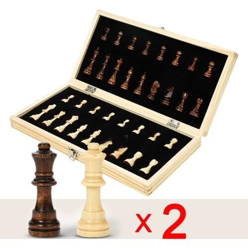 High quality Wooden Magnetic Exquisite Chess Set Travel Chess Game Wooden Chessman Foldable Chessboard Child Gift Toy Board Game