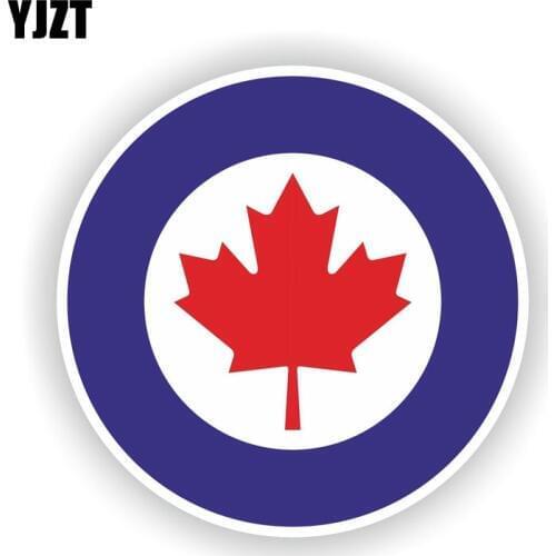 YJZT 12CM*12CM Personality Car Sticker Canada RCAF Air force Motorcycle PVC Decal 6-1541