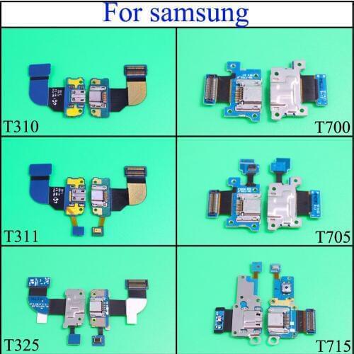 YuXi For Samsung Galaxy Tablet Tab T311 310 T325 T700 T705 T715 USB Dock Connector Port Charger Board Charging Flex Cable Mic