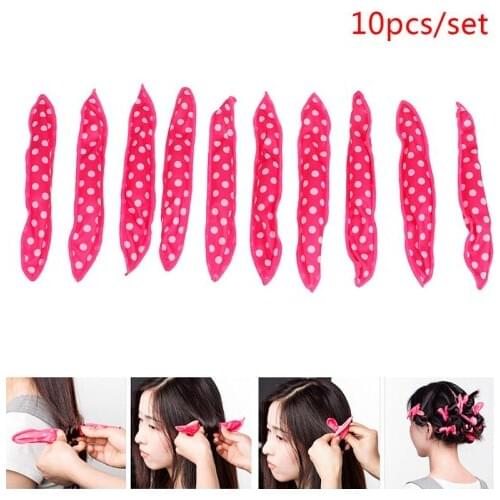10PCS Magic Curler Hair Rollers Night Sleep wave point Foam Hair Curler Rollers